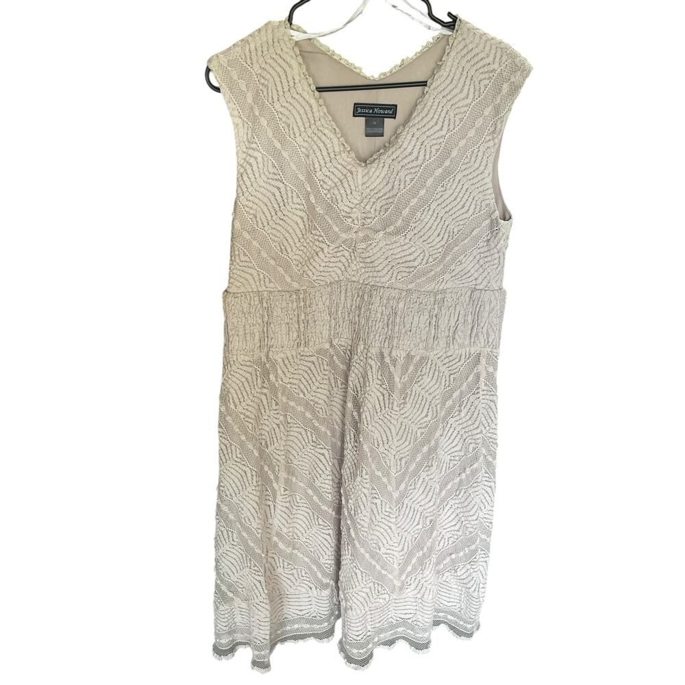 Jessica Howard Cream/Light Tan Dress Size 12